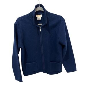 Vintage Talbots 100% Wool Zip Up Sweater